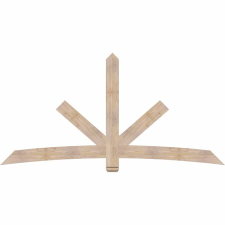 Ekena Millwork Alberta Smooth Timber Gable Bracket, Douglas Fir, 96"W x 48"H x 1 1/2"D x 5 1/2"F, 12/12 Pitch GBW096X48X0206ALB00SDF